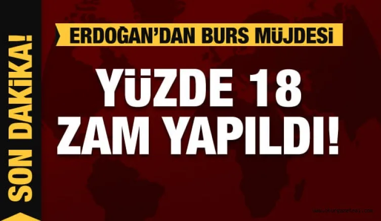 Cumhurbaşkanı Erdoğan'dan öğrencilere burs müjdesi