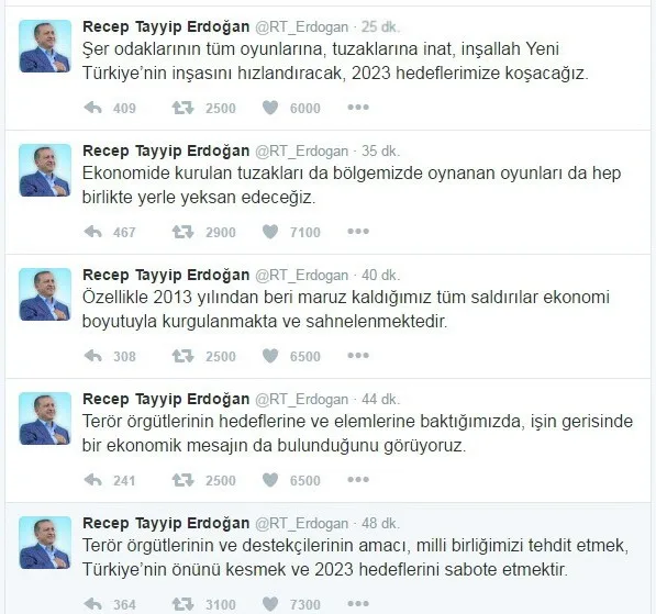 Cumhurbaşkanı Recep Tayyip Erdoğan: