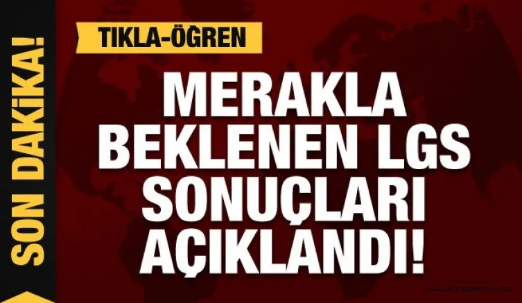 Son dakika haberi: LGS sonuçları açıklandı - (TIKLA ÖĞREN) Uzmanlardan tercih önerisi!