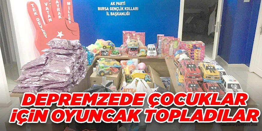 DEPREMZEDE ÇOCUKLAR iÇiN  OYUNCAK TOPLADILAR