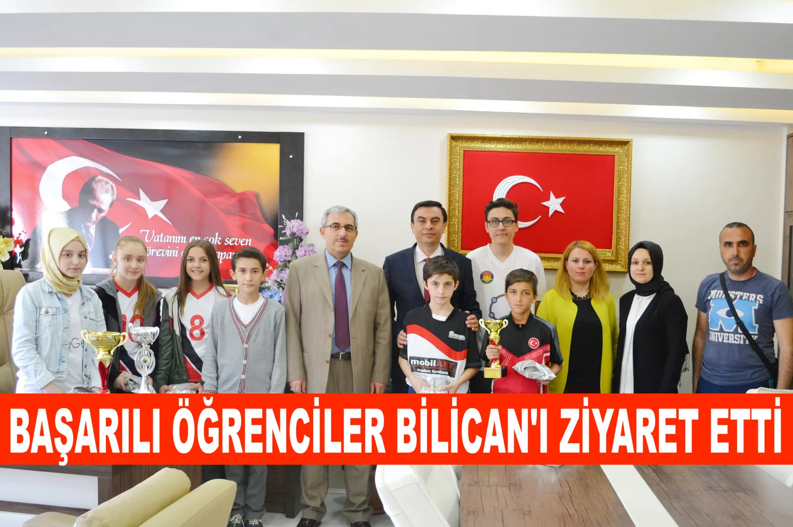 BAŞARILI ÖĞRENCİLER BİLİCAN'I ZİYARET ETTİ