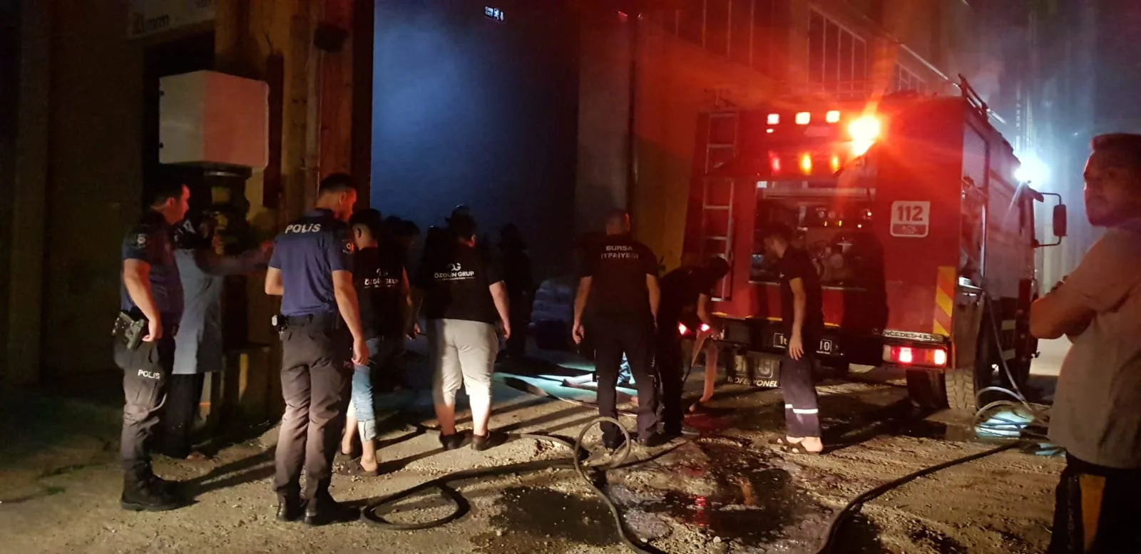 Tekstil fabrikasında yangın