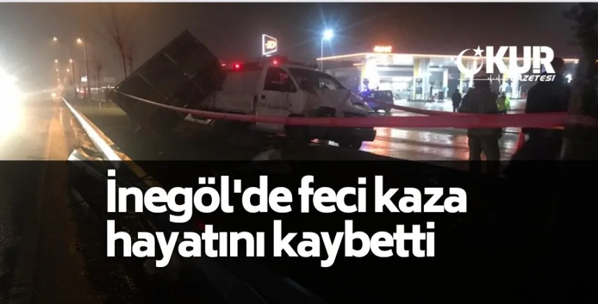 Elektrik direğine çarpan kamyonetin sürücüsü hayatını kaybetti