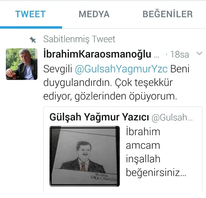 Engelli Gülşah, Başkan Karaosmanoğlunu Resmetti