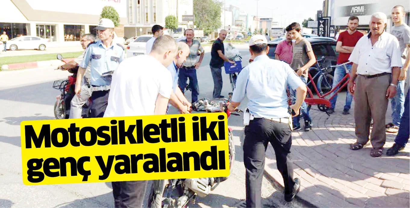Motosikletli iki genç yaralandı
