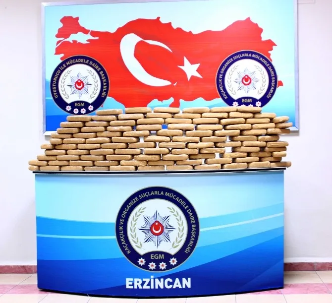 Erzincanda 51 Kilo Eroin Ele Geçirildi