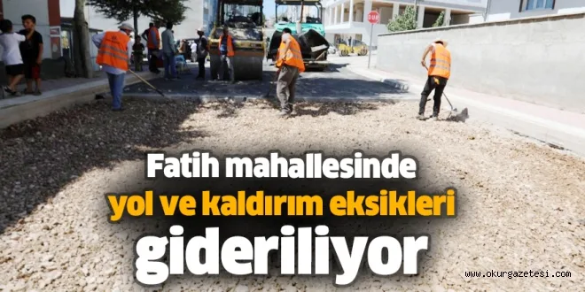 Fatih mahallesinde yol ve kaldırım eksikleri gideriliyor