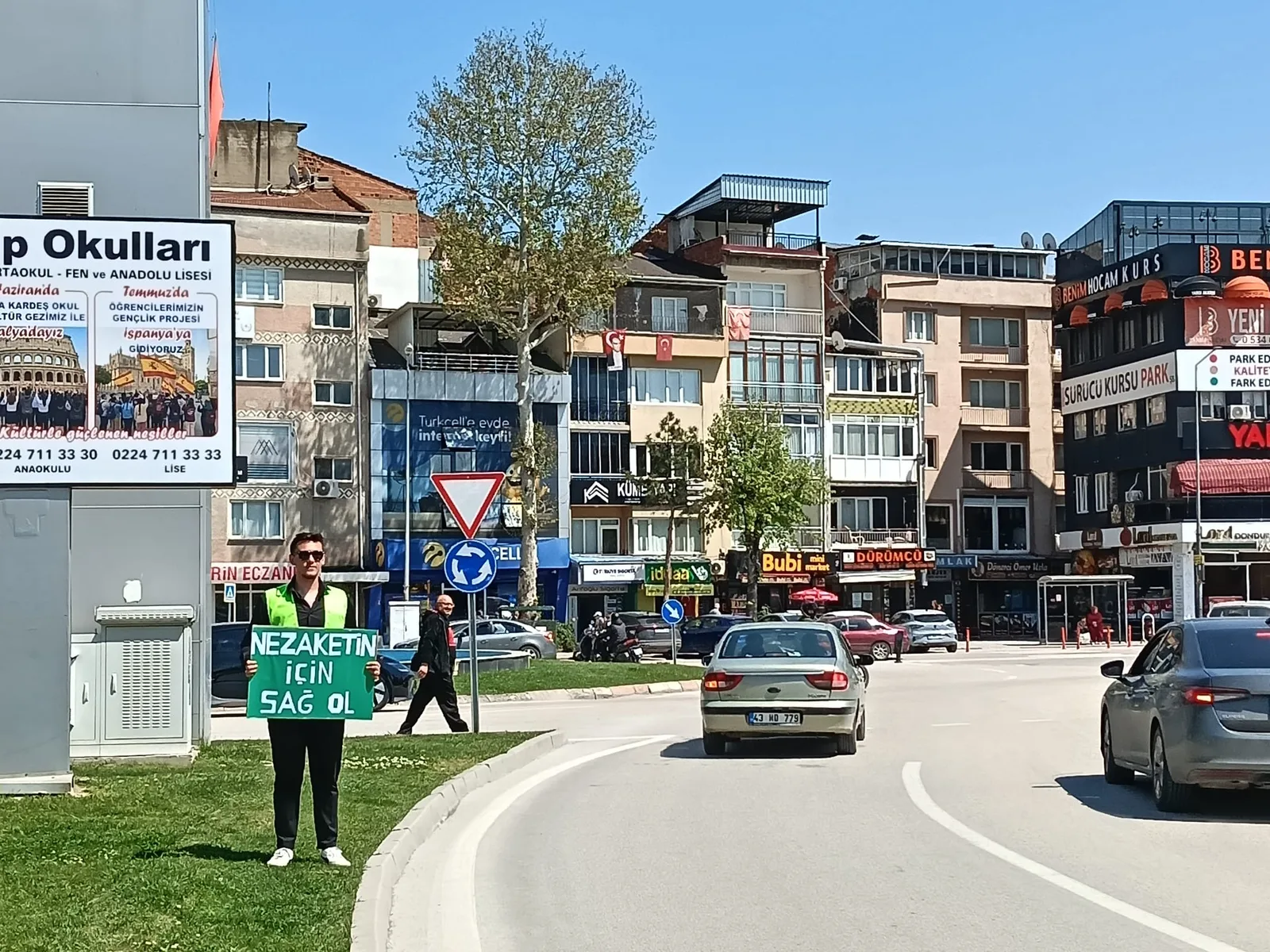 Sürücüler önce anlam veremedi, sonra yüzlerde tebessüm kaldı