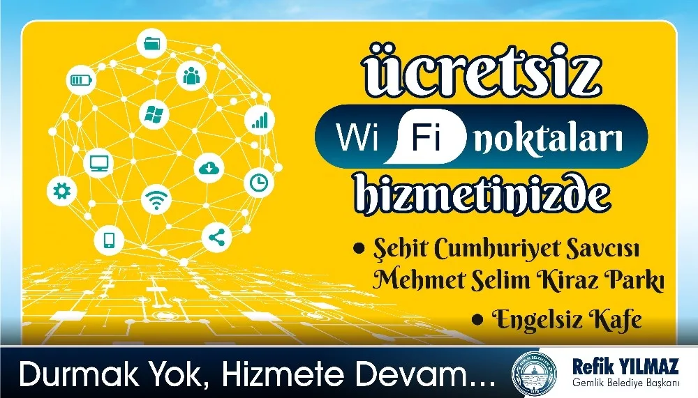 Gemlikte Ücretsiz Fiber İnternet Dönemi Başladı