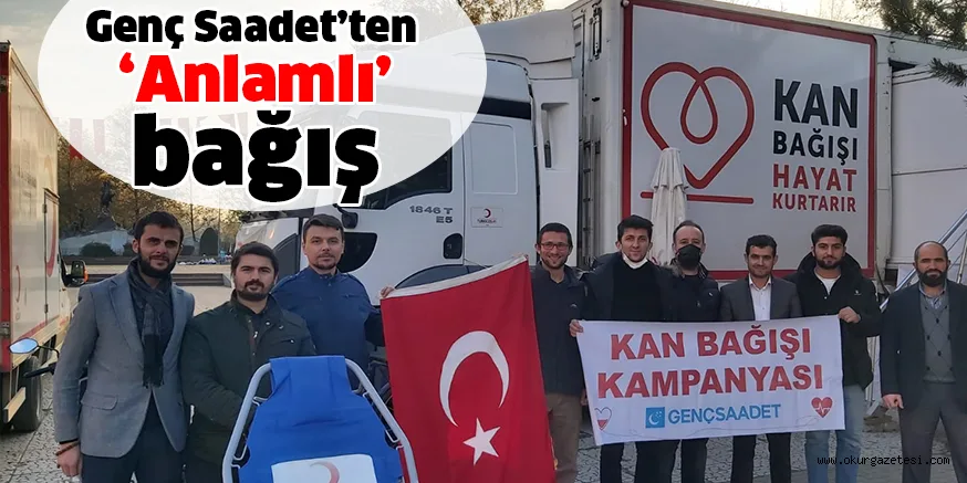 Genç Saadet’ten ‘Anlamlı’ bağış