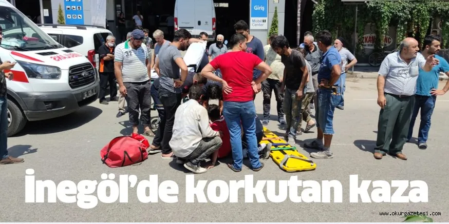 Hafif ticari araca arkadan çarpan şarjlı motosiklet sürücüsü yaralandı