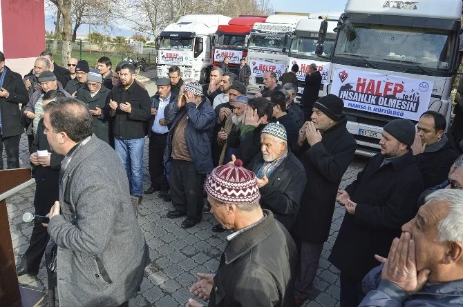 Halep İçin Yardım Tırları Yola Çıktı