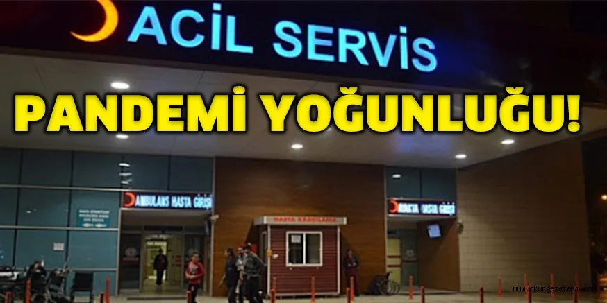 HASTANEDE PANDEMİ YOĞUNLUĞU