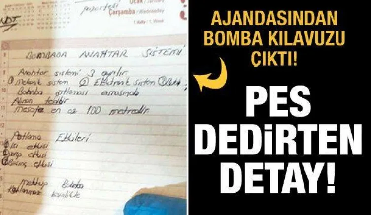 HDP'li Belediye Başkanı'nın ajandasından bomba kılavuzu çıktı
