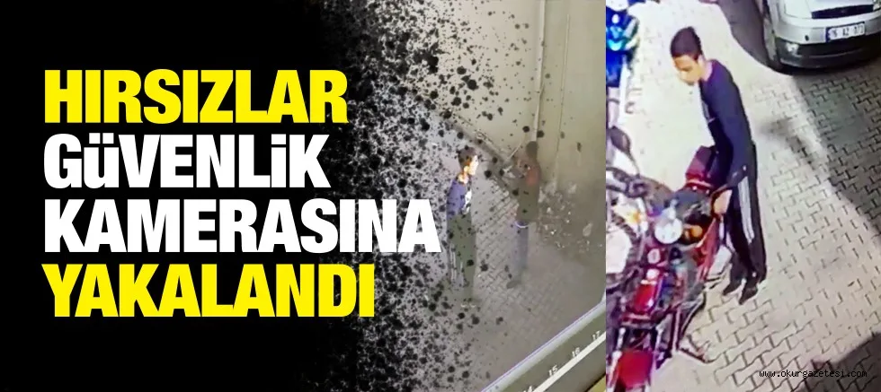 HIRSIZLAR GüVENLiK KAMERALARINA YAKALANDI