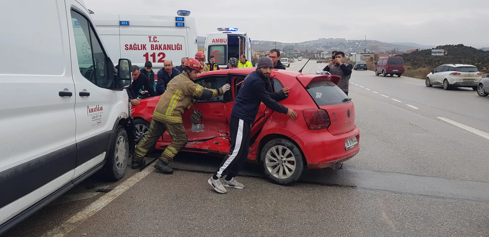 Akhisar'da feci kaza