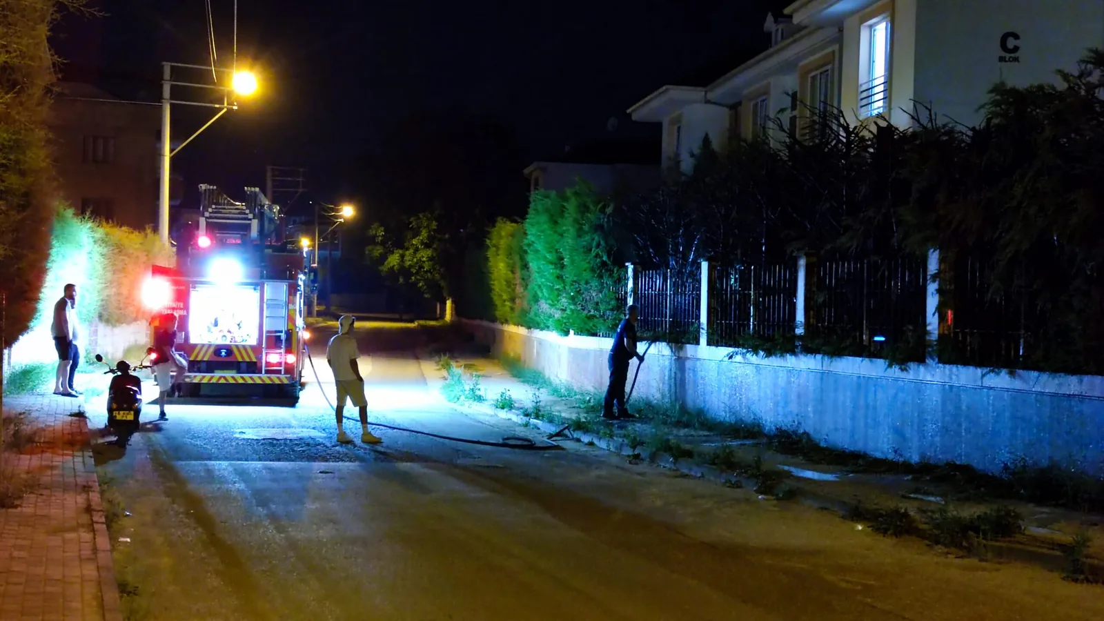 Site ağaçları ateşe verildi