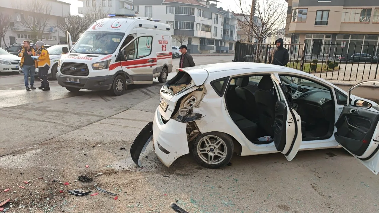 İnegöl'de korkutan kaza
