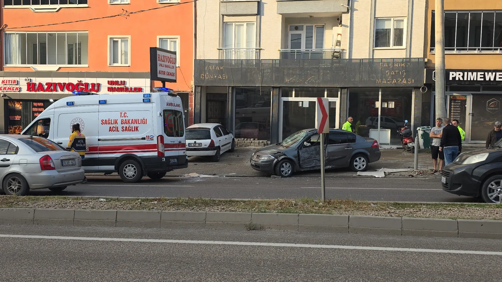 İnegöl'de korkutan kaza