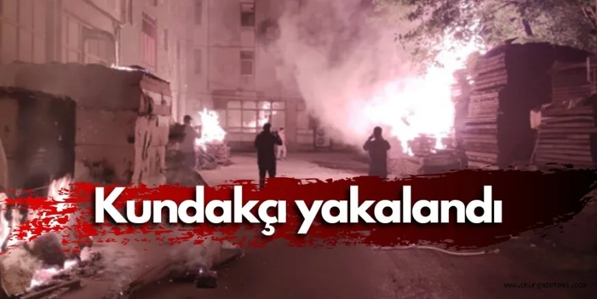 İnegöl'de 3 ayrı noktayı ateşe veren şahıs yakalandı