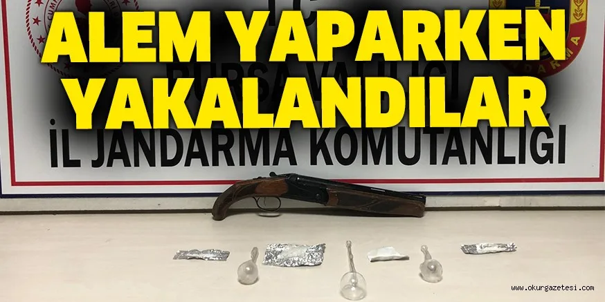 İNEGÖL'DE ALEM YAPARKEN YAKALANDILAR