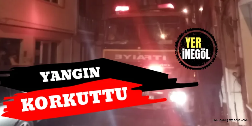 İNEGÖL'DE BACA YANGINI
