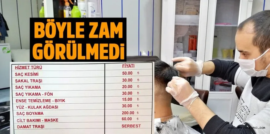 İnegöl’de berberler fiyatları arttırdı…