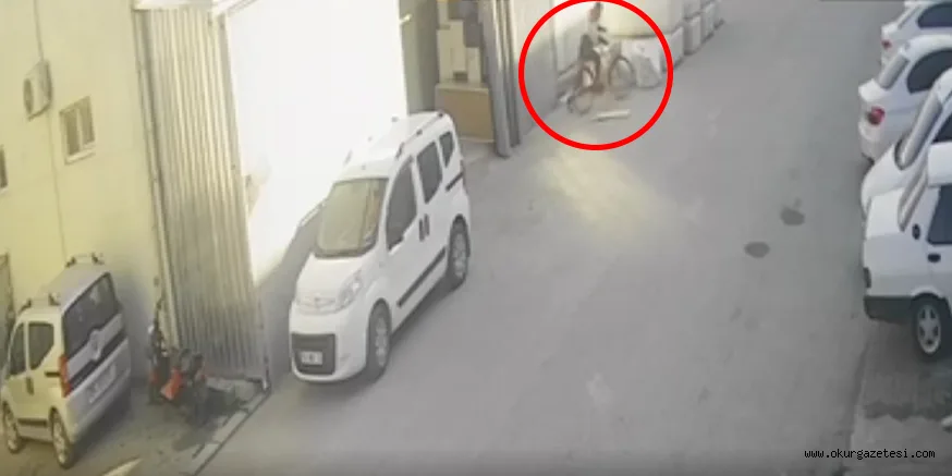 İnegöl’de bisiklet hırsızlığı güvenlik kameralarına yansıdı