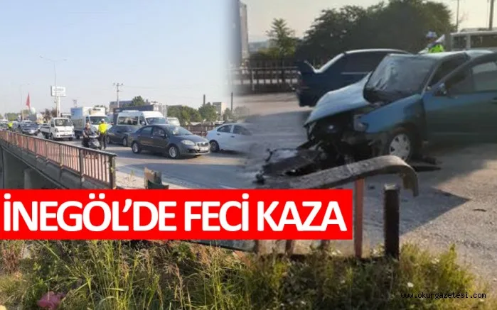 İNEGÖL'DE FECİ KAZA; 1 AĞIR YARALI