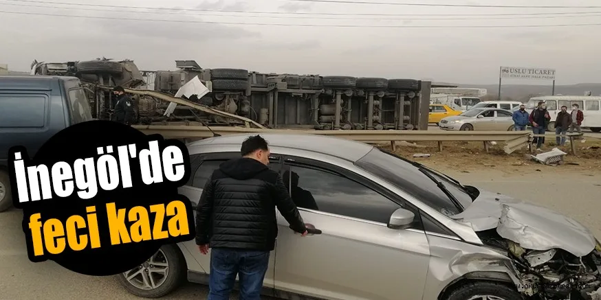 İnegöl'de feci kaza