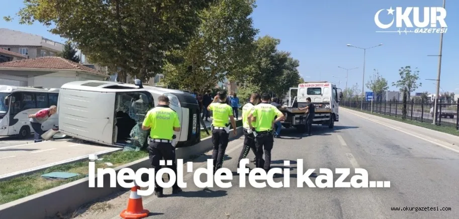 İnegöl'de feci kaza