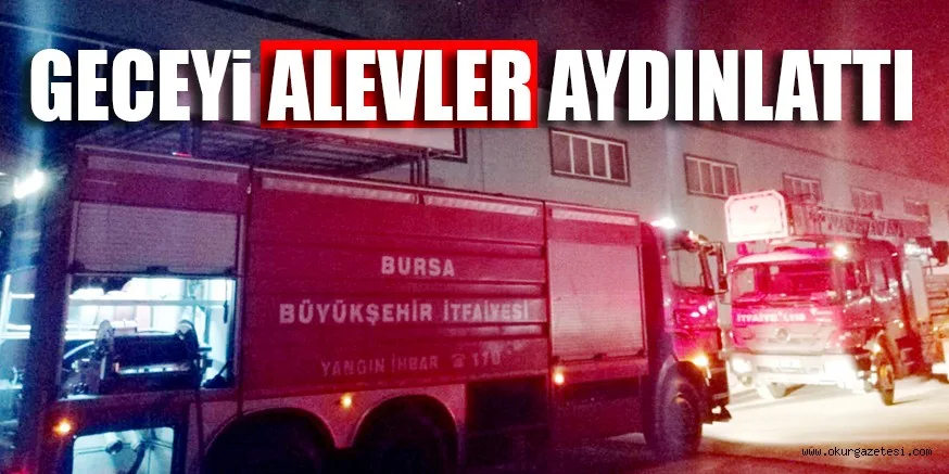 iNEGöL'DE GECEYi ALEVLER AYDINLATTI