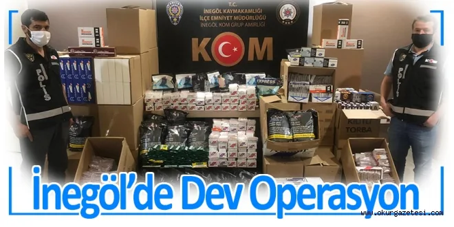 İnegöl'de kaçak tütün operasyonu