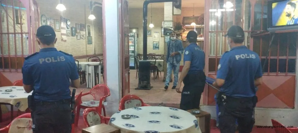 İnegöl'de kahvehanelerde şok baskın