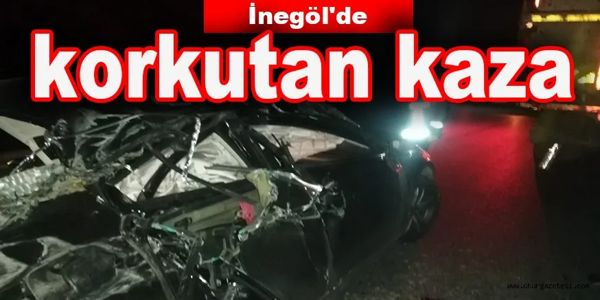 İnegöl'de korkutan kaza