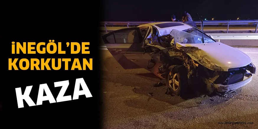 İnegöl'de korkutan kaza