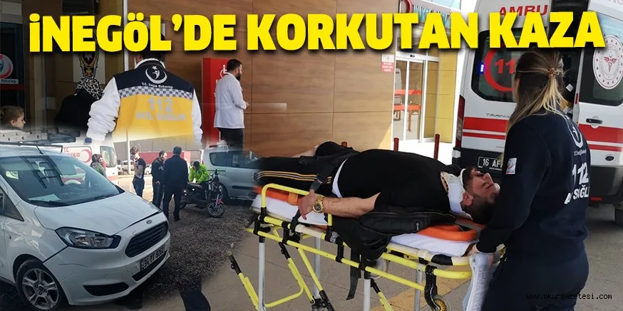 İNEGÖL'DE KORKUTAN KAZA