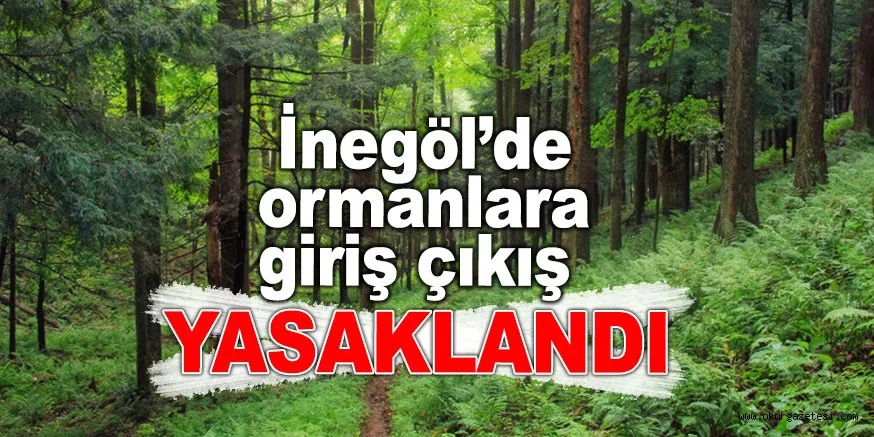 İnegöl’de ormanlara giriş çıkış yasaklandı