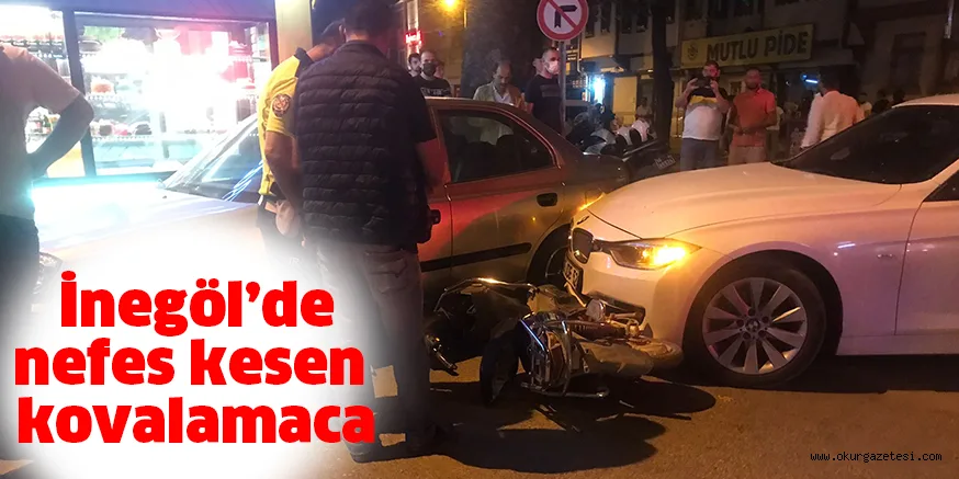 İnegöl'de polisin ’Dur’ ihtarına uymayarak kaçan sürücü ve arkadaşları gözaltına alındı