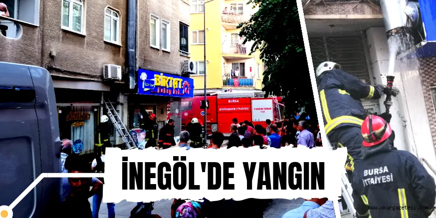 İNEGÖL'DE YANGIN