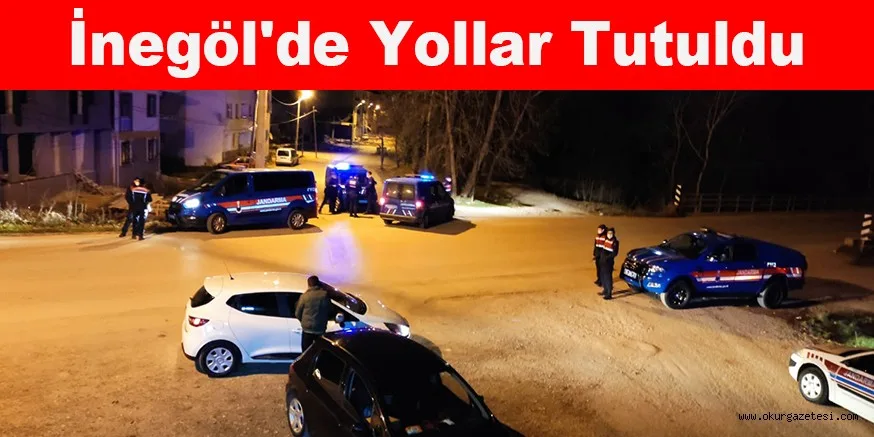 İnegöl'de yollar tutuldu