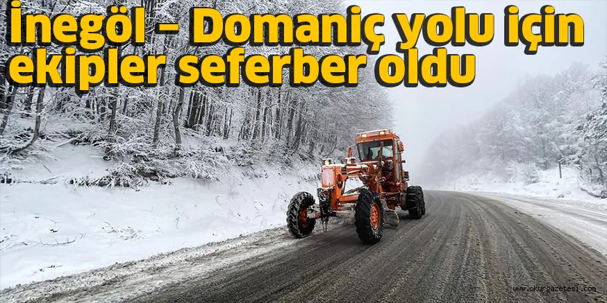 İnegöl – Domaniç yolu için ekipler seferber oldu