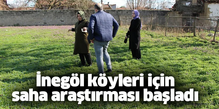 İnegöl köyleri için saha araştırması başladı