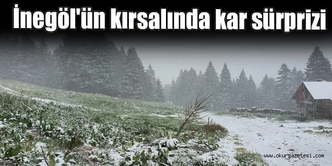 İnegöl'ün kırsalında kar sürprizi