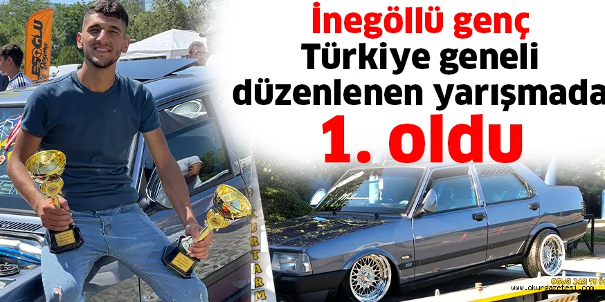 İnegöllü genç, Türkiye geneli düzenlenen yarışmada 1. oldu