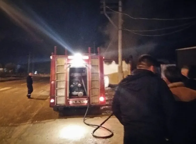 İnşaat Firması Konteynerinde Yangın Çıktı