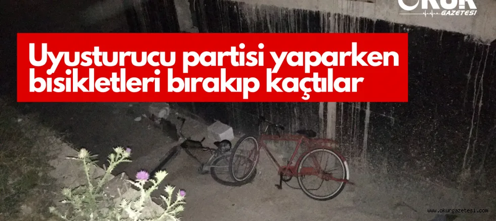 İnşaatta uyuşturucu partisi... Bisikletleri bırakıp kaçtılar