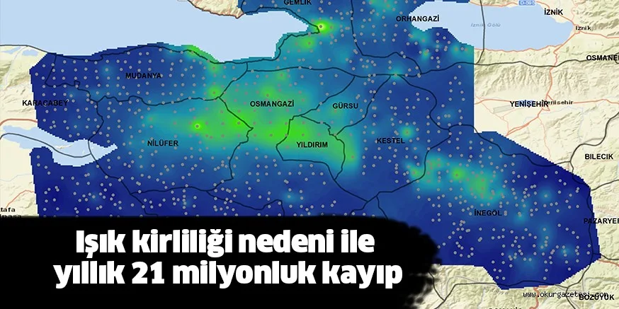 Işık kirliliğinden yıllık 21 milyonluk kayıp