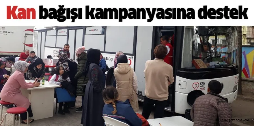 Kan bağışı kampanyasına destek