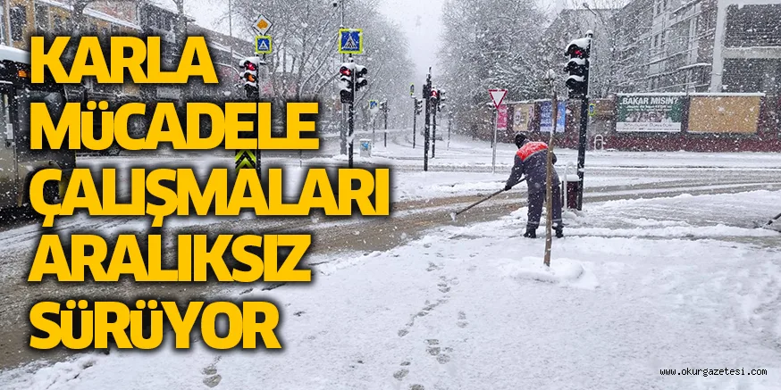 KARLA MüCADELE ÇALIŞMALARI ARALIKSIZ SüRüYOR
